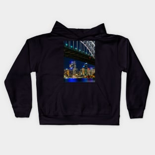 Sydney Harbour at Night, NSW, Australia Kids Hoodie